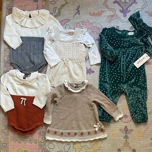 NWT/NWOT Cat & Jack Sweater Romper Lot